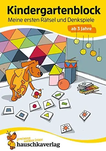 Produktbild: Kindergartenblock ab 3 Jahre - Meine ersten Rätsel und Denkspiele: Bunter Rätselblock ab 3 Jahre, Beschäftigung für Kinder (Übungshefte & -blöcke für Kindergarten, Vorschule und Einschulung, Band 616)