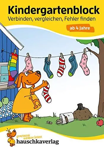 Produktbild: Kindergartenblock ab 4 Jahre - Verbinden, vergleichen, Fehler finden: Rätselblock ab 4 Jahre, Beschäftigung für Kinder (Übungshefte & -blöcke für Kindergarten, Vorschule und Einschulung, Band 622)