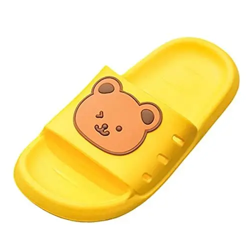 Produktbild: Kinderhausschuhe Anti-Rutsch-weiche Sohlen drinnen und draußen Baden für und Mädchen Mode Mädchen Kuscheltier (Yellow, 29.5 Little Child)