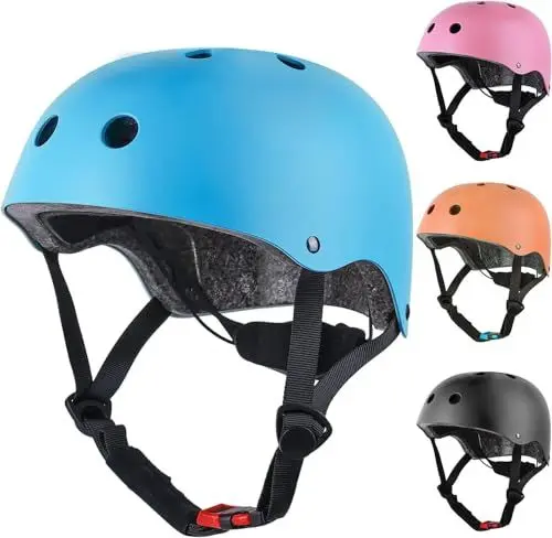 Produktbild: Kinderhelm für 3-8 Jahre Jungen Mädchen, 48-54cm Kleinkind Fahrradhelm Micro Scooter Helm Kinder Radfahren Helme Skateboard Helm Helmet (blau)
