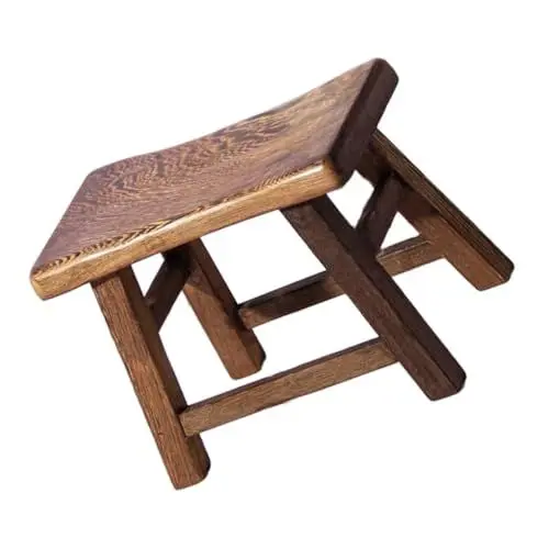 Produktbild: Kinderhocker Aus Holz Esszimmerstühle Aus Holz Kleine Sitzbank Tritthocker Für Kinder Tritthocker Kinder Kurzer Holzhocker Kleiner Küchenhocker Barhocker Aus Holz Wenge Light Brown HEMOTON