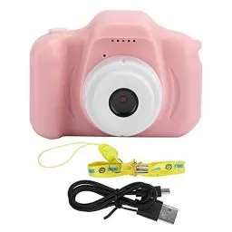 Produktbild: Kinderkamera 2,0 Zoll 1080P Selfie-Kinderkamera mit 32-GB-Karte, Wiederaufladbare -Kinderkamera, 3-9 Jahre Alte Kinder (Rosa - Puqing-Version)