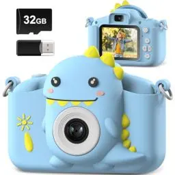 Produktbild: Kinderkamera, Hangrui Kinder Kamera, 1080P HD Digitalkamera Kinder mit 2,0-Zoll-Bildschirm, Kamera Kinder Fotoapparat Kinder mit 32G Speicherkarte, Fotokamera Kinder für 3-12 Jahre Geburtstag Kinder