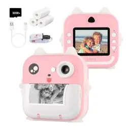 Produktbild: Kinderkamera Sofortbildkamera, Kamera für Kinder digitalkamera Kinder instant Camera 1080P 2,4 Zoll Bildschirm, Kamera Kinder sofortdruck mit Druckpapier & 32G TF Karte, Präsent für Kinder (Blau)