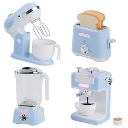 Produktbild: Kinderküche Spielset,Küche Rollenspiel Set mit Kaffeemaschine,Mixer,Mixer und Toaster mit realistischen Lichtern und Geräuschen,Geschenk für Kinder im Alter von 2 3 4 5 Jahren (Blau)