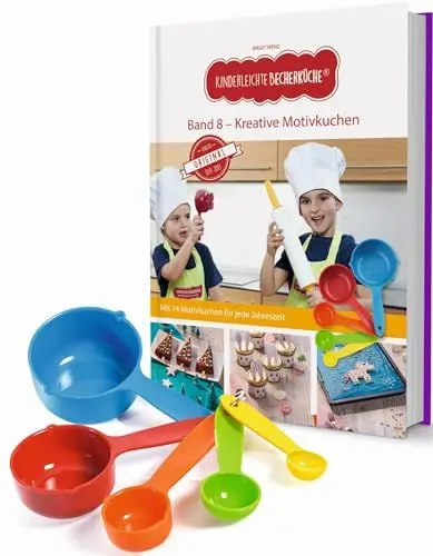 Produktbild: Kinderleichte Becherküche - Kreative Motivkuche (Band 8): Backset inkl. 5 farbigen Messbechern, Mit Motivkuchen für jede Jahreszeit, Original aus 