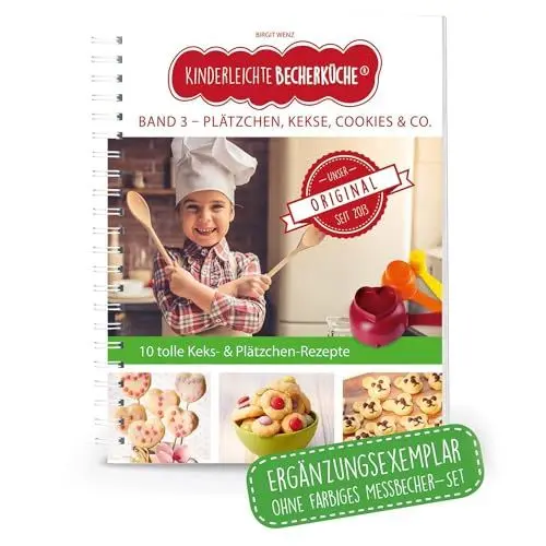 Produktbild: Kinderleichte Becherküche - Plätzchen, Kekse, Cookies & Co. (Band 3), m. 1 Buch, m. 3 Beilage, 10 Rezepten: ERGÄNZUNGSEXEMPLAR (ohne 3-teiliges ... Backen und Kochen für Kinder ab 3 Jahren)