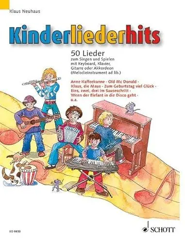 Produktbild: Kinderliederhits: 50 Lieder zum Singen und Spielen. Gesang und Klavier, Keyboard, Gitarre oder Akkordeon (Melodie-Instrument ad libitum).