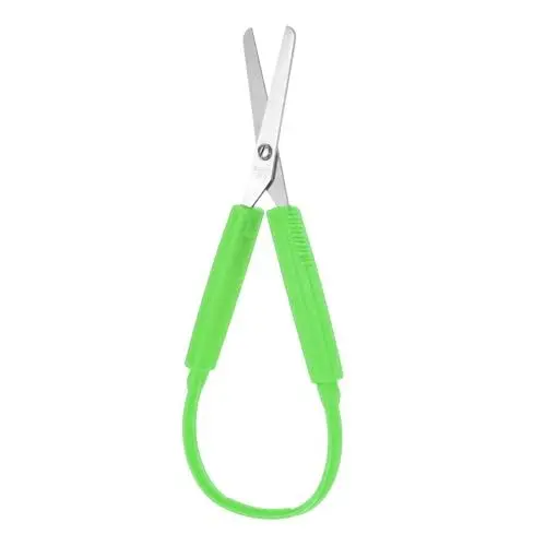 Produktbild: Kinderschere Mini Ringschere 14cm Kinder Schere mit Adaptivem Design Selbstöffnender Griff Sicherheitsschere für Kinder Kinderschule Bedürfnisse Tägliches Basteln (Grün)