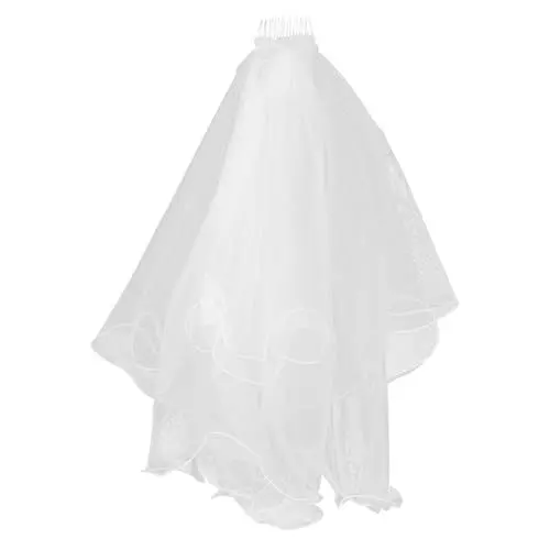 Produktbild: Holibanna Junge Mädchen Schleier Krone Schleier Mit Haarkamm Vierlagiger Tüll Für Cosplay Fotografie Und Geburtstagsfeiern Elegantes Haaraccessoire Für Mädchen