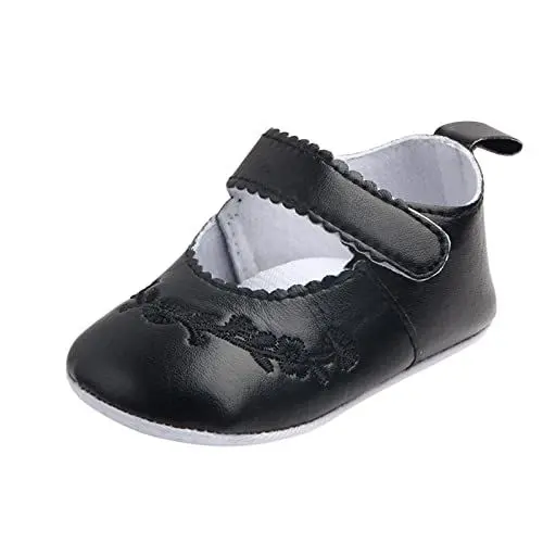 Produktbild: Kinderschuhe 25 Junge Schuhe Kleinkind Prinzessin Schuhe Weiche Kleinkind Kleinkind Mädchen Babyschuhe Babyschuhe Sommerschuhe Damen Ballerina (Black, 22 Toddler)
