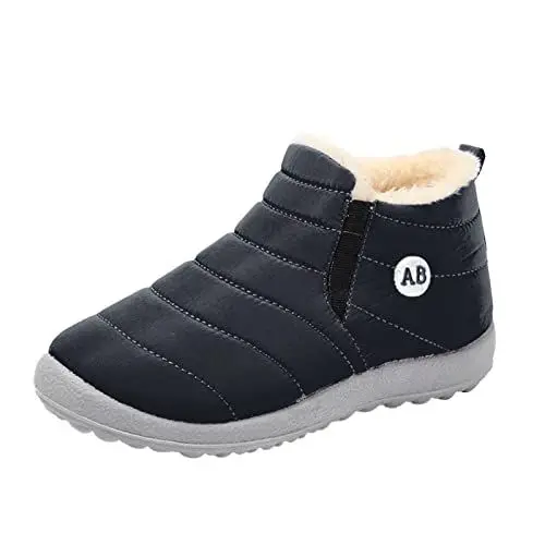 Produktbild: Generisch Kinder-Winter-Kinderstiefel Flache -Spritzer-warme Kurzschlauch-Schneestiefel Winterschuhe Jungs 32 (Black, 32 Big Kids)