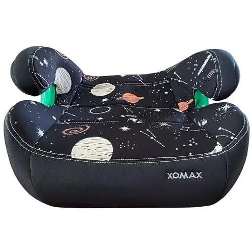 Produktbild: Kindersitz Sitzerhöhung mit ISOFIX I mitwachsend I 15-36 kg, 3-12 Jahre, Gruppe 2/3 I bequeme Armlehnen I ECE 8, Farbe:Weltall