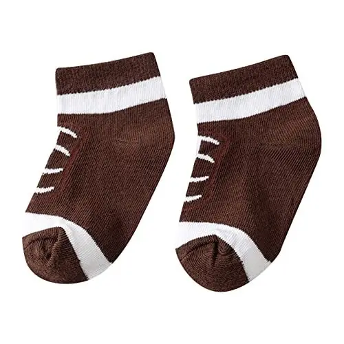 Produktbild: Kindersocken Modetrend Neues Muster Fußball Baseball Fußball Muster Dünne Bequeme Süße Socken Getragene Socken (Brown, 1-2 Years Old)