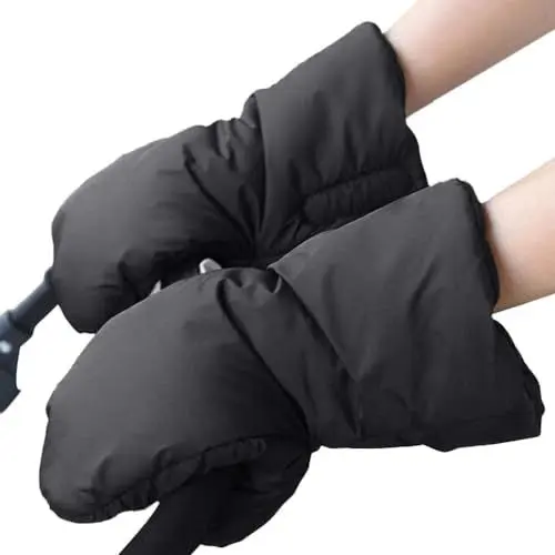 Produktbild: Kinderwagen Handwärmer, Kinderwagen Handschuhe, Kinderwagen Abdeckung, Fleece Handwärmer, Kinderwagen Zubehör, Wasserdicht Und Winddicht, Geeignet für Kinderwagen und Fahrradanhänger