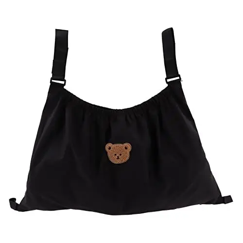 Produktbild: Kinderwagen-Aufbewahrung – Süße Kinderwagen-Organizer-Tasche, Großer Stauraum, Flaschenwindel-Aufbewahrungstasche, Babybett-Aufbewahrungstasche(Schwarz)