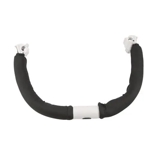 Produktbild: Kinderwagen-Griff, verstellbar, allgemeiner Kinderwagen-Griff, Lenker, Trolley-Stoßstangengriff, Griffstange, sichere Armlehne, Stoßstangenstange, Kinderwagen-Zubehör, (Schwarz)