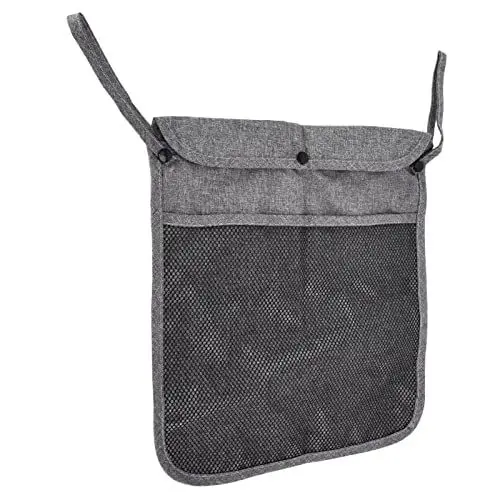 Produktbild: Kinderwagen-Hängetasche, einfache Installation, waschbares Leinen, atmungsaktiv, schnell trocknend, grau, Kinderwagen-Organizer für Ausgehen zum Einkaufen(grau)