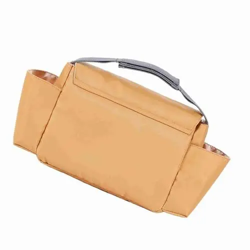 Produktbild: Kinderwagen-Zubehör, Leichter und Kompakter Kinderwagen-Caddy, Doppelter Kinderwagen-Organizer mit Mehreren Fächern für Kinderwagen-Zubehör (Jonlakieazyg62cdh-Y)