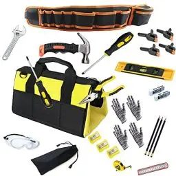 Produktbild: Kinder-Werkzeug-Set, Werkzeugtasche für Kinder, echtes Metall, Handwerkzeug, tragbare Werkzeugtasche, praktische Aufbewahrung (28 Stück)