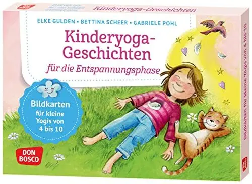 Produktbild: Kinderyoga-Geschichten für die Entspannungsphase: Bildkarten für kleine Yogis von 4 bis 10, die zu Traumreisen und Tiefenentspannung einladen. ... und innere Balance. 30 Ideen auf Bildkarten)