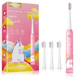 Produktbild: Kinderzahnbürste Elektrisch, Elektrische Zahnbürste Kinder ab 3-6-10-18 Jahre mit Timer, Gewohnheitsbildende Sticker 3 Modi 31000VPM Schallzahnbürste Kinder (Einhorn Neu Rosa)