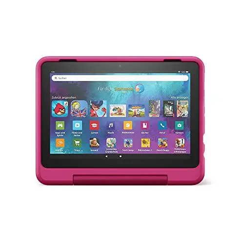 Produktbild: Das neue Fire HD 8 Kids Pro-Tablet, 8-Zoll-HD-Display, für Kinder von 6 bis 12 Jahren, 30 % schnellerer Prozessor, 13 Stunden Akkulaufzeit, kindgerechte Hülle, 32 GB (2022), Regenbogen-Design