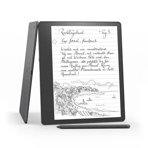 Produktbild: Kindle Scribe (2022) - 64 GB – der erste Kindle, der auch ein digitales Notizbuch ist – mit Paperwhite-Bildschirm (10,2 Zoll, 300 ppi) und Premium-Eingabestift