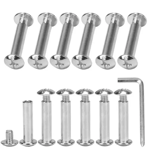 Produktbild: KINDPMA 110 Sets Hülsenschrauben M4 Edelstahl Möbelverbindungsschrauben 20mm Kreuzschlitz Möbelschrauben Möbelverbinder Schrankverbinder für Schränken, Holzbret, Türgriffen