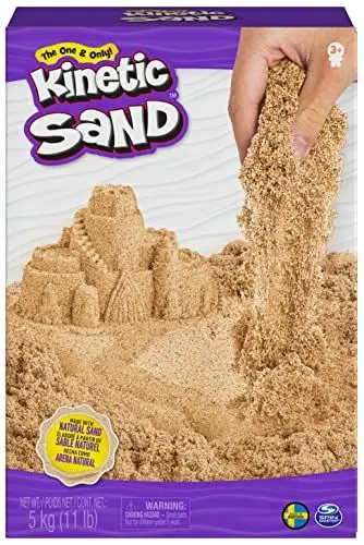 Produktbild: Kinetic Sand 5 kg - Original magischer kinetischer Sand aus Schweden, naturbraun, bekannt aus Kindergärten, für entspanntes, kreatives Indoor-Sandspiel, für Kinder ab 3 Jahren