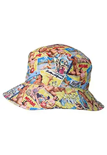 Produktbild: King Kerosin Herren Bucket Hat Fischerhut Anglerhut Wendefunktion Sonnenhut Strandhut Tropical 50S Vacation