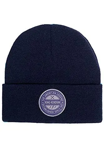 Produktbild: King Kerosin Herren Strickmütze Stickerei Patch Acryl American Legend