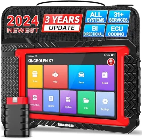 Produktbild: KINGBOLEN K7 Obd2 Diagnosegerät für Alle Fahrzeuge,Bi-Direktionale Auto Diagnosegerät mit 3-Jahres-Update (Wert von € 300),Alle Systemdiagnosen,Active Test,ECU-Kodierung,36+ Dienst Zurücksetzen.