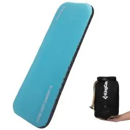 Produktbild: KingCamp 10cm Camping Isomatte mit Memory-Schaum R4.9 4-Jahreszeiten Aufblasbare Matratze, Geräuschlos & 90-Sekunden Aufpumpen Schlafmatte für Wandern, Auto-Camping