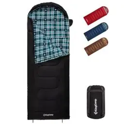Produktbild: KingCamp Unisex-Adult Schlafsack Winter, Everyday 4 Jahreszeiten Schwarz-L-Zip, Komfort: 7°C Limit: 2°C Extrem: -13°C