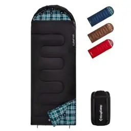 Produktbild: KingCamp Unisex-Adult Schlafsack Winter, Dickere Pro Schwarz-L-Zip, Komfort: 4°C Limit: 0°C Extrem: -15°C