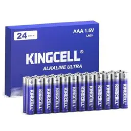 Produktbild: KINGCELL AAA Batterien 24 Stück, Maximum Power Alkaline Batterien AAA, 10 Jahre Haltbarkeit, Mit Lang Anhaltender Leistung Perfekt für Taschenlampen, Mikrofone, Fernbedienungen, Kinderspielzeug.