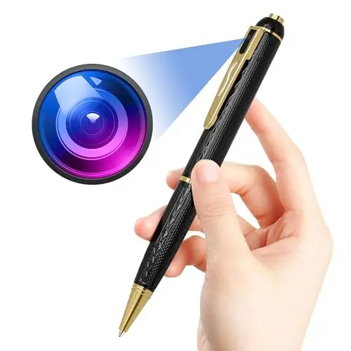 Produktbild: KINGDANS Mini Kamera 32 GB, 1080P HD überwachung Kamera Tragbare kleine Überwachungskamera Stiftkamera, Ein-Knopf-Bedienung Multifunktion-Kamera für Unterricht, Geschäft und Konferenz, innen und außen