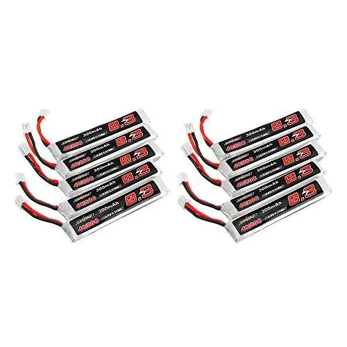 Produktbild: KINGDUO 10Pcs 3.8V 300mAh 40/80C 1S HV 4.35V PH2.0 Lipo Batterie für Eachine TRASHCAN Snapper6 7 8 US65