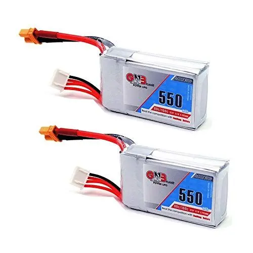 Produktbild: KINGDUO 2Pcs Gnb 11.1V 550Mah 80/160C 3S Lipo Batterie xt30 Stecker Für Eachine Lizard95 FPV Racer