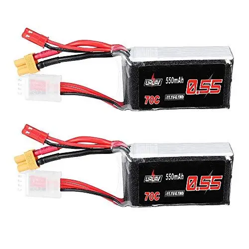 Produktbild: KINGDUO 2Stk 11.1 V 550 Mah 70C 3S Lipo Batterie Jst/Xt30 Stecker Für Eachine Lizard95 FPV Racer Drone