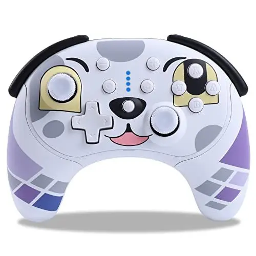 Produktbild: KINGERA Switch Pro Controller für Switch, Animal Crossing Controller für Switch mit 6-Achsen-Sensor, Wake-up-Modell, Turbo-Funktion, abnehmbarem Gehäuse