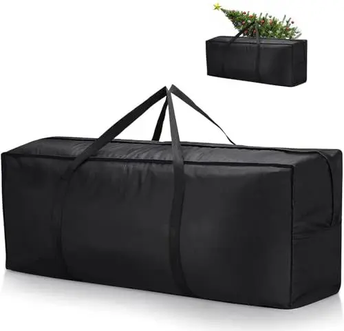 Produktbild: Kingling Aufbewahrungstasche für Gartenauflagen, Auflagentasche Geeignet für Gartenmöbel Matten, Weihnachtsbäume, Gartenpolster Aufbewahrungstasche Schwarz - 173x76x51cm
