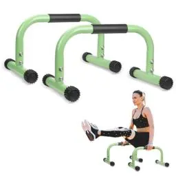 Produktbild: KingMile Parallettes, Handstand Barrenm, Großer Push Up Bar & & Dip Barren, Rutschfeste Liegestützgriffe, Calisthenics Equipment für Indoor & Outdoor, Geeignet für Heim-Fitness & Liegestütze (Grün)