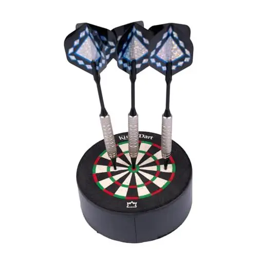 Produktbild: Kings Dart Darthalter | Mini-Dartboard aus hochwertigem Sisal | 10 cm Durchmesser | Ideal zur Aufbewahrung von Darts | Tolles Geschenk für Dart-Fans