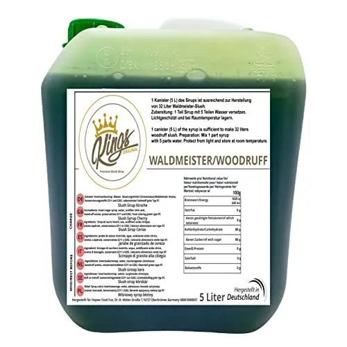 Produktbild: Kings Premium Slush Sirup 5 Liter Geschmack Waldmeister