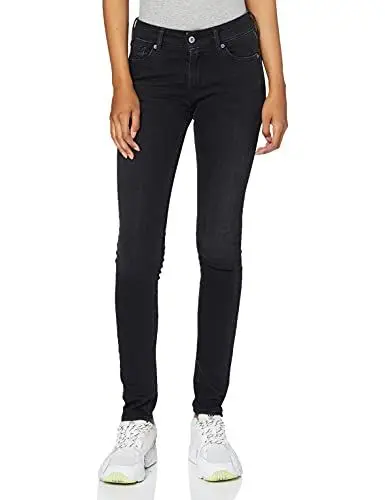 Produktbild: Kings of Indigo Damen Christina Skinny Jeans, Schwarz (Black Rinse 6102), (Herstellergröße:28/30)