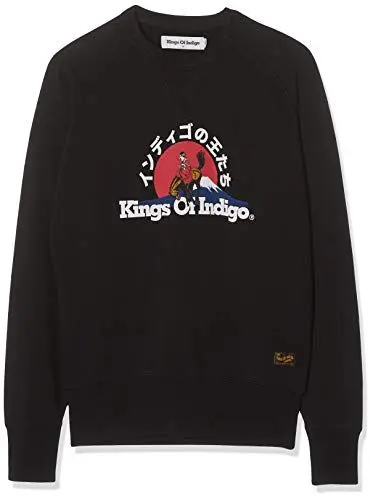 Produktbild: Kings of Indigo Herren Parnell Sweatshirt, Schwarz (Black 6900), Large (Herstellergröße: L)