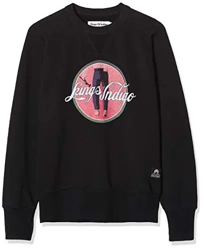 Produktbild: Kings of Indigo Herren Parnell Sweatshirt, Schwarz (Black Cowboy 6906), Large (Herstellergröße:L)
