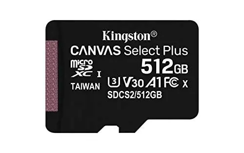 Produktbild: Kingston Canvas Select Plus microSD Speicherkarte, SDCS2/512GBSP Class 10